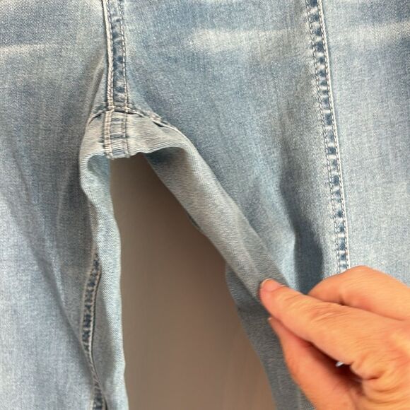 QVC Lisa Rinna Collection Skinny Slit Front Hem Ankle light wash stretch Jean 16 - Picture 6 of 14